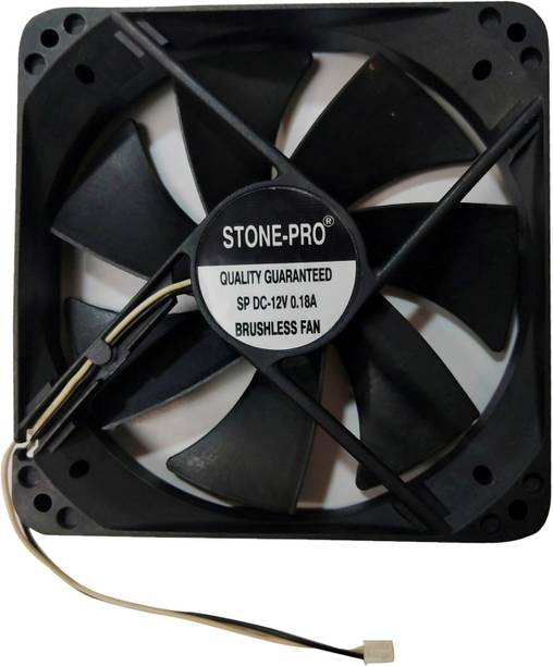 STONE-PRO Cabinet Fan 4-Inch Square (120*120*25 MM) 12 V DC CPU Cooling fan BLACK Color Cooler