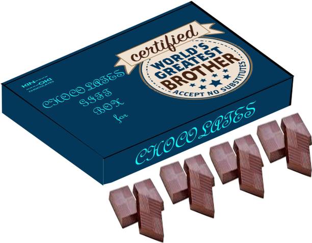 Kinoki Certified Brother Blue Chocolate Gift Box for Rakhi and Gift Truffles Gift Pack