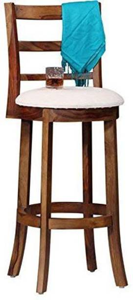 Shagun Arts HEXA Solid Sheesham Wood Set Of Two Bar Chairs/ Bar Stools For Bar/ Kitchen || Solid Wood Bar Chair