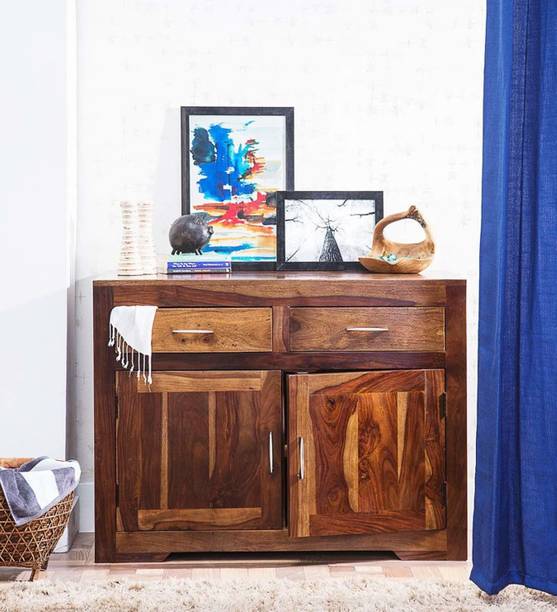 Shagun Arts HEXA Solid Sheesham Wood Kitchen Cabinet/ Side Board Multi Storage Space || Solid Wood Kitchen Cabinet