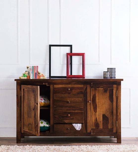 Shagun Arts HEXA Solid Sheesham Wood Kitchen Cabinet/ Side Board With Multi Storage Space || Solid Wood Kitchen Cabinet