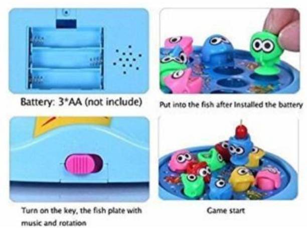Tenmar Musical Fish Catching Game Big with 26 Fishes, 4 Pods & 3D Lights-608