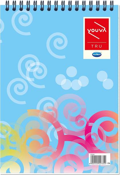 NAVNEET Youva Top Wiro Bound My Notes 14.8x21 cm Single Line Assorted Notebook Ruled 160 Pages