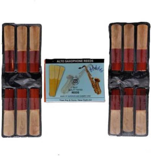 KANHA HUB Saxophone Reeds,Made Of Superior And Kasmiri Cane,One Doz,Red Colour Reed Reed