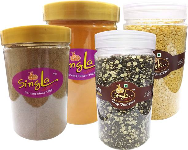 Singla Garam Masala 500g, Urad dal 500g, Haldi powder 500g, Moong Dal 500g, Combo pack of 4 (pack of 4, 4*500g) Combo