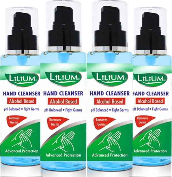LILIUM Hand Cleanser 100ml, Alcohol Based, PH Balanced, Fight Germs, Remove Germs Hand Wash Bottle