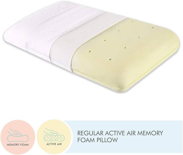 The White Willow Memory Foam, Air Orthopaedic Pillow Pack of 1 Motifs Regular Sleeping Ventilated Active