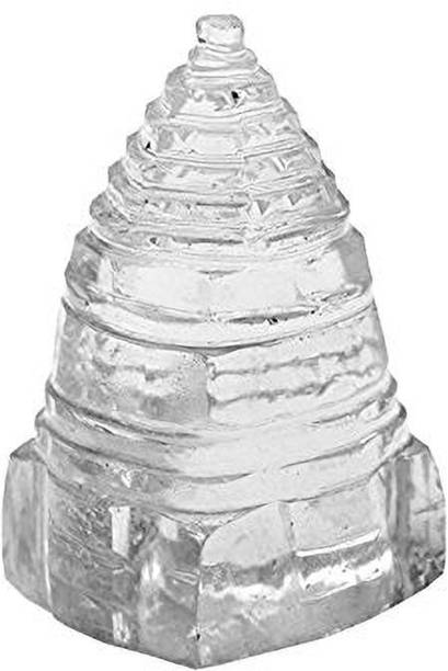 Shubhanjali Crystal Sphatik Shree Yantra Vastu Crystal Shri Energizing Good Luck Crystal Sumeru Shree Yantra Home Temple Vastu Doshas Holy India Divine Pooja God Idol (31 Gm) Crystal Yantra