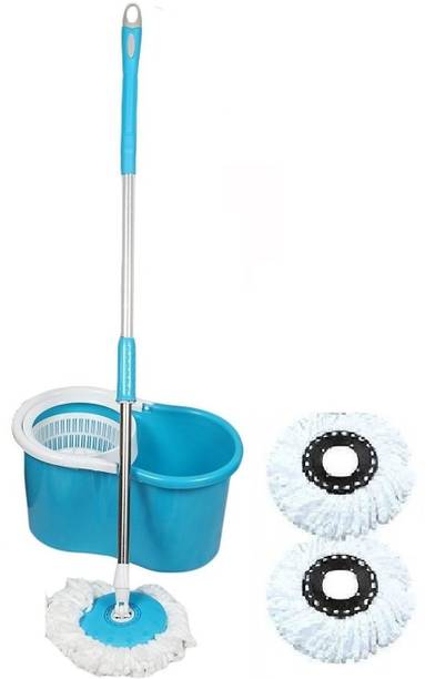 GTE Magic Floor 360 Degree Bucket Mop with 2 Heads Mop Set