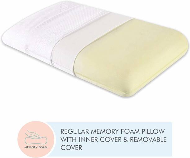 The White Willow Regular Medium Firm Orthopaedic Memory Foam Motifs Sleeping Pillow Pack of 1