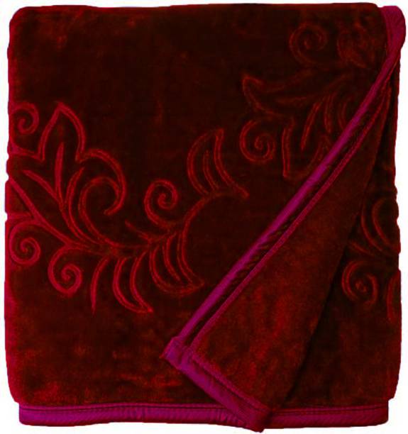 AUBORON Self Design Double Mink Blanket for  Heavy Winter
