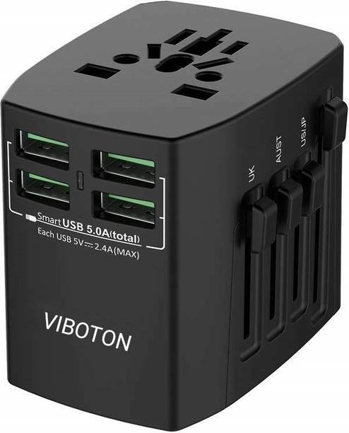VIBOTON All-in-One International Travel Plug Adapter 4 ...