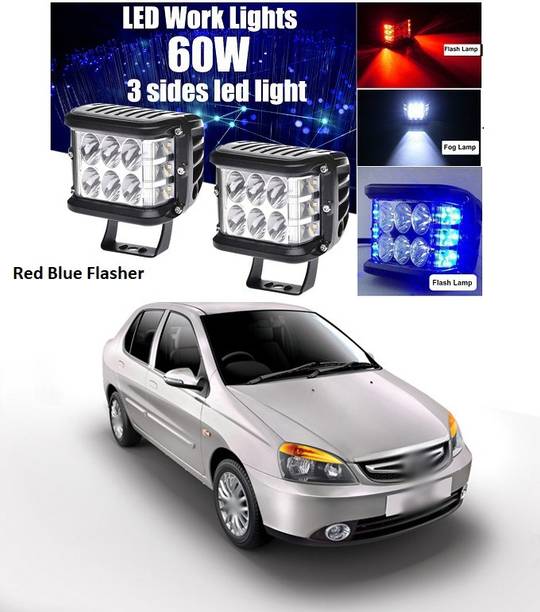 PECUNIA Blue, Red LED Vehicle Mirror Light