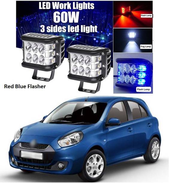 PECUNIA Blue, Red LED Vehicle Mirror Light