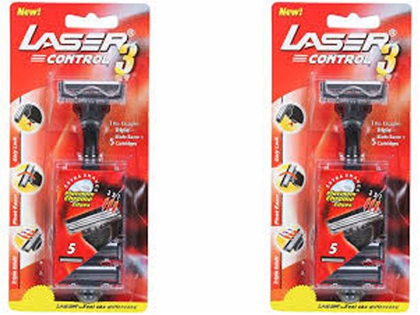LASER Control 3 Reusable Triple Blade Razor (Pack of 2), Men