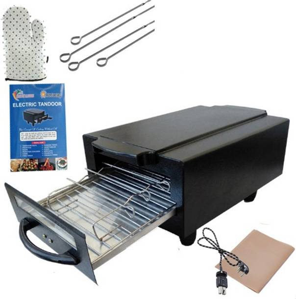 HOT LIFE Extra Big XXL "16 Inches"High Quality Steel Element 2000W Home & kitchen electric Tandoor Barbeque Grill Comboo Black Electric Tandoor