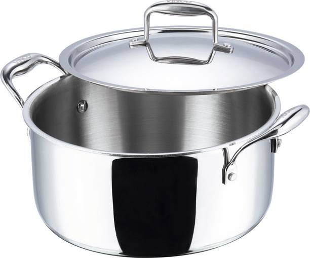 VINOD Platinum Triply Stainless Steel Saucepot with Sta...