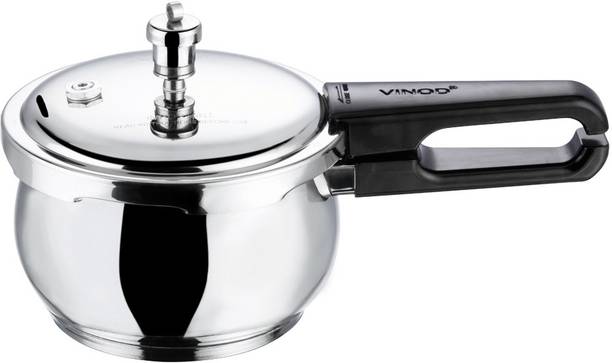 VINOD 18/8 Stainless Steel Splendid Plus 1.5 L Outer Lid Induction Bottom Pressure Cooker