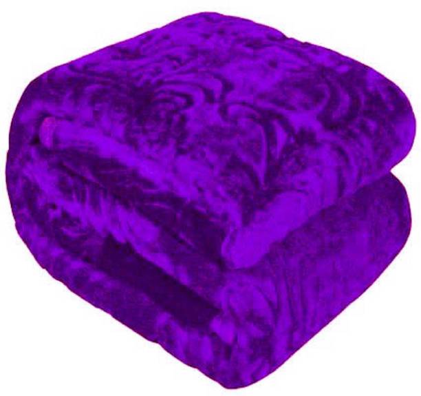 AUBORON Self Design Double Mink Blanket for  Mild Winter