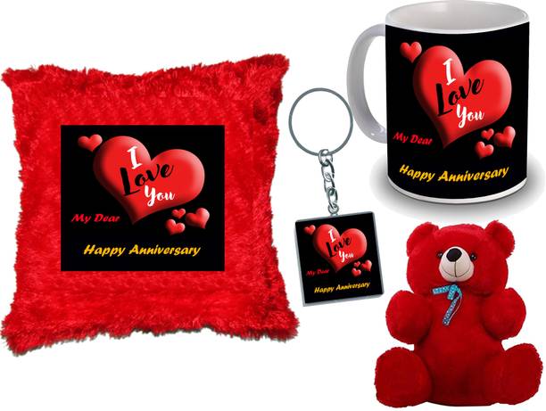 AMKK Cushion, Mug, Keychain, Soft Toy Gift Set