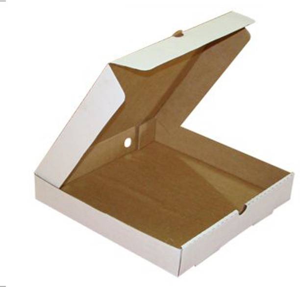 MALANI STORES Corrugated Craft Paper 3 PLY PIZZA WHITE BOX, 9X9X1.5 PACK OF 10 Packaging Box