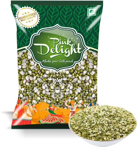 Pink Delight Green Moong Dal (Split) (Moong Chilka Daal (Dry & Unpolished))