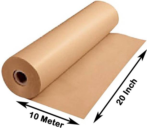 MM WILL CARE GOLDEN CRAFT PAPER Unruled 20 Inch X 10 Meter 150 gsm Paper Roll