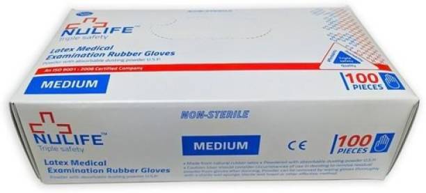 Nulife Latex Medical Examination Hand Gloves Latex Surgical Gloves