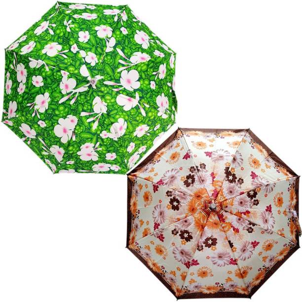 Rainpopson 2 Fold Umbrella For Women & Men Combo of 2 (FX_2215) Umbrella