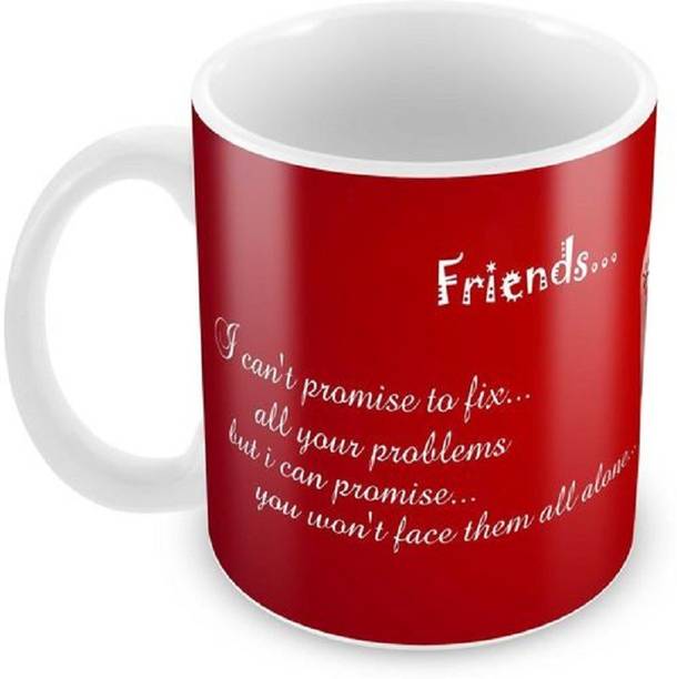 Alexus Friends White Ceramic Ceramic Coffee Mug