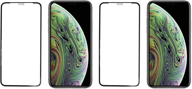 HOBBYTRONICS Edge To Edge Tempered Glass for Apple iPhone XS