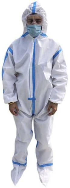TEXCEL PPE COVERALL WITH TERMAL/ HEAT TAPING FOR FULL PROTECTION WITH HOOD AND 1 PAIR SHOECOVER. Safety Jacket