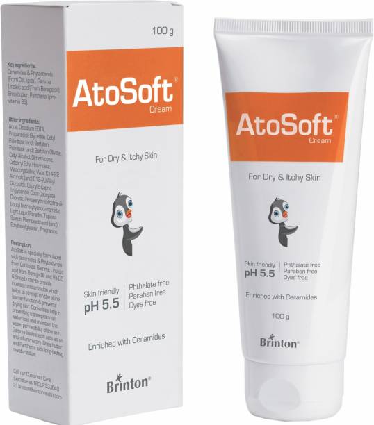 Brinton Atosoft Cream for Dry & Itchy Skin of Baby | Intensive Moisturizing & Nourishing Cream pH 5.5 | Ultra Mild Dermatologist Recommended Moisturizer for Sensitive Skin and Delicate Skin