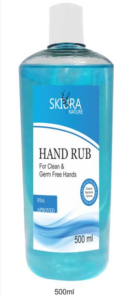 Skiura Extra Strong Hand Rub Sanitizer, FDA Approved, with 72.5% Alcohol, Kills 99.9% Bacterial without using water (Pack of 1) Hand Sanitizer Bottle