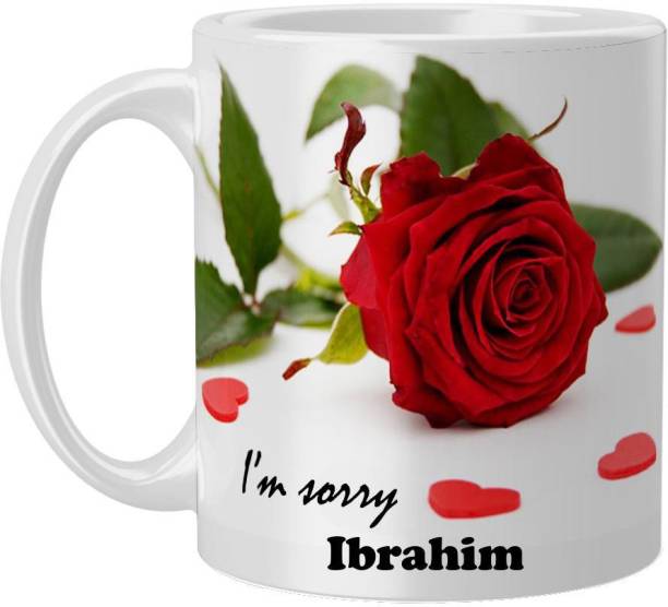 Beautum Ibrahim I AM SORRY Printed White Model No:BYSIMG007209 Ceramic Coffee Mug