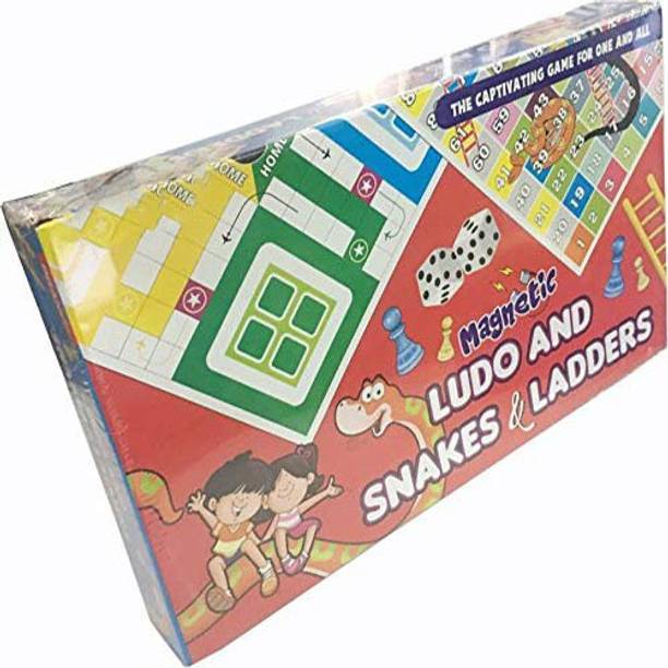 JMD Creation Magnetic Ludo and Snake Ladder - Board Game Party & Fun Games Board Game Party & Fun Games Board Game Party & Fun Board Game