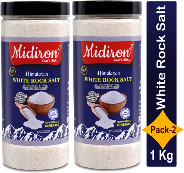 Midiron Himalayan Rock Salt (Sendha Namak) (1 Kg) Pack 2 Rock Salt