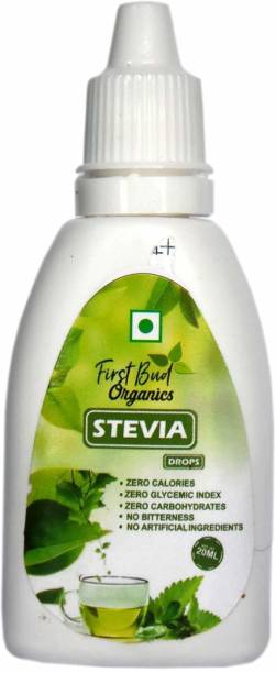 First Bud Organics Stevia Drops Liquid - 20 ml | 400 servings | Keto Diet | Zero Glycemic Index Sweetener