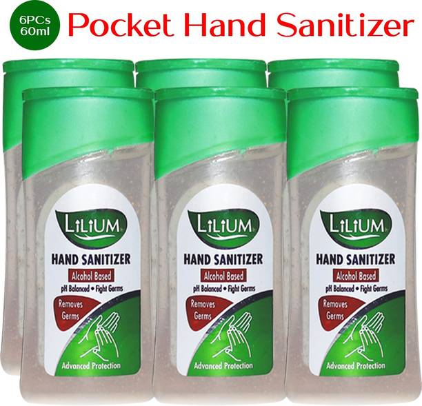 LILIUM Hand Cleanser (Sanitizer), 360ml, Pack of 6 Hand Sanitizer Bottle