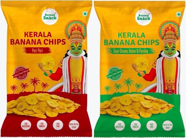 Beyond Snack Kerala Banana Chips Sour Cream Onion Parsley & Peri Peri Combo Chips