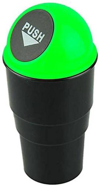 TEJAS SMART GADGETS Portable Mini Car Dustbin/Trash Bin, GREEN Plastic Dustbin
