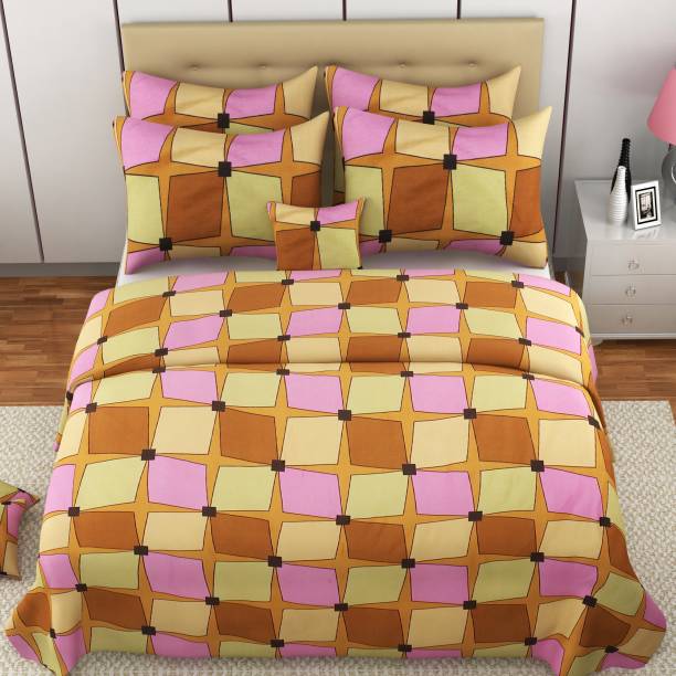 Mafatlal 180 TC Cotton Double Checkered Bedsheet