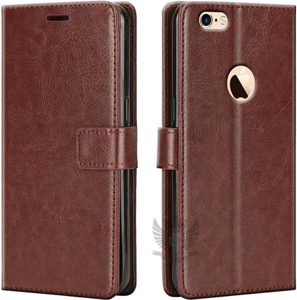 KING COVERS Flip Cover for Apple Iphone 6s| Inside TPU with Card Pockets | Wallet Stand | Magnetic Closure