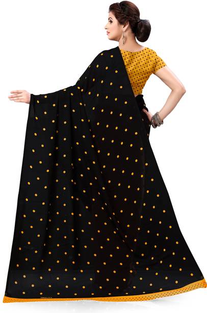 Anand Sarees Polka Print Daily Wear Georgette Saree - Image 4
