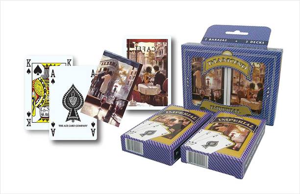 The Ace Card company 2 Decks Waterproof Plastic Playing Cards in tuck box