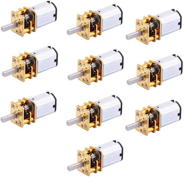 INVENTO 10pcs N20 3.7V - 6V 100 RPM Micro Gear Reduction DC Motor with 30:1 Metal Gearbox For RC Car Robot Toys DIY Power Supply Electronic Hobby Kit