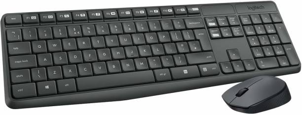 Logitech MK235 Mouse & Keyboard Combo, Full-Sized, 15 FN Keys, 3-Year Battery Life Wireless Laptop Keyboard