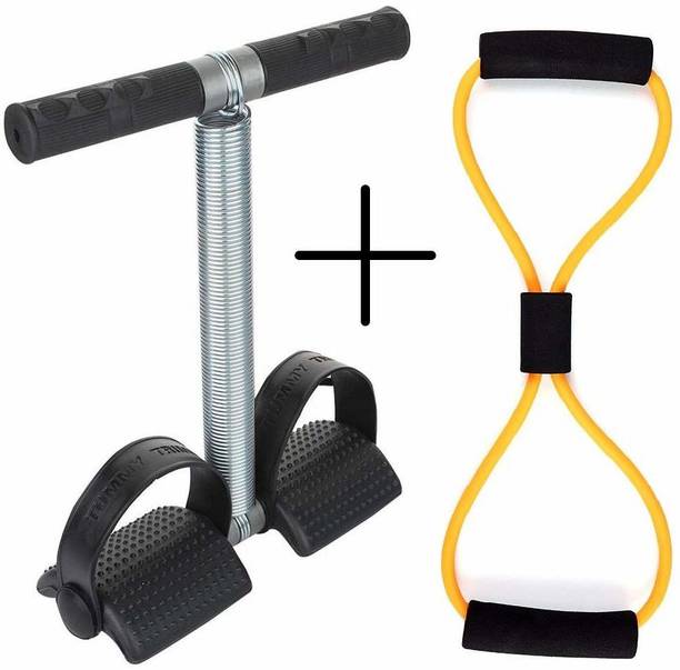 A L N Single tt with Chest Expander 8 Shape Resistance Tube for Men, and Women Resistance Tube