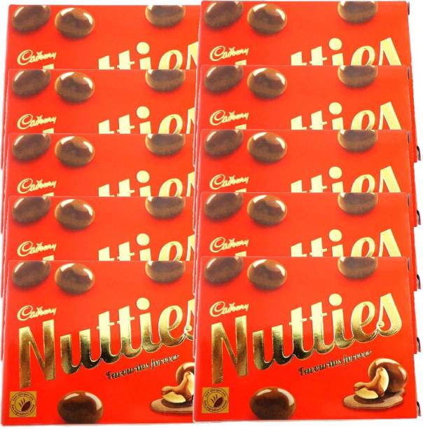 Cadbury Nutties Chocolate 30 g pack (Pack of 10) Brittles