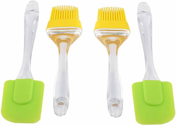 jamunesh enterprise Silicon Flat Pastry Brush Tandoor and BBQ (Silicon Oiling Brush (Set OF 2) Silicon Flat Pastry Brush